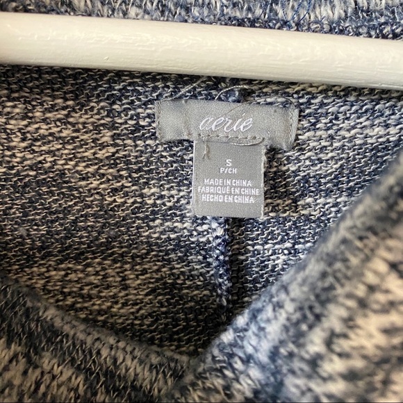 aerie Cowl Pullover Sweater Blue Sz Small - Picture 5 of 12